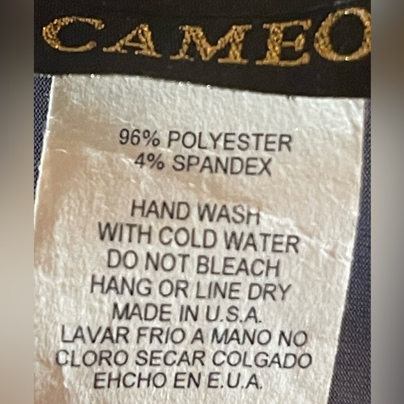 Cameo USA Blue White Geometric Print Maxi Dress Knot Front Size M - Picture 6 of 7